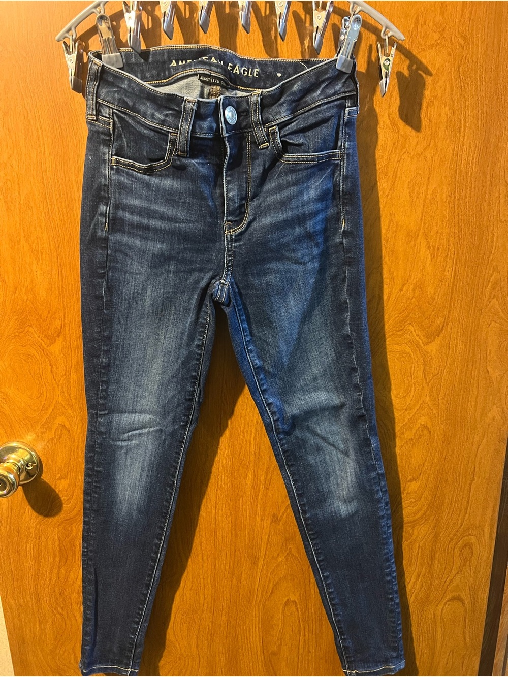 American Eagle Outfitters Womens Skinny Jeans - Indigo Blue Stretch Denim